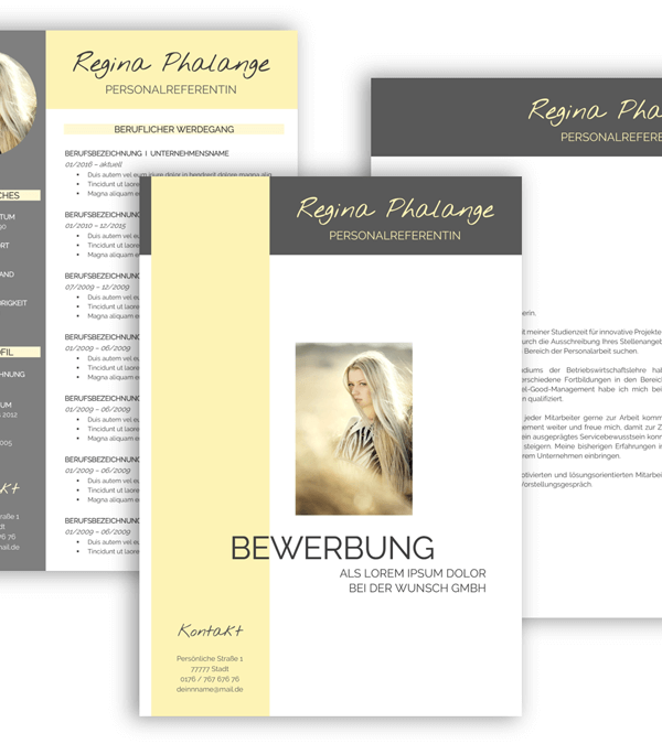Professionelle Bewerbungsvorlage modern Lebenslauf Vorlage