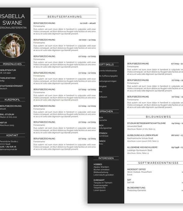 Lebenslaufvorlage modern download