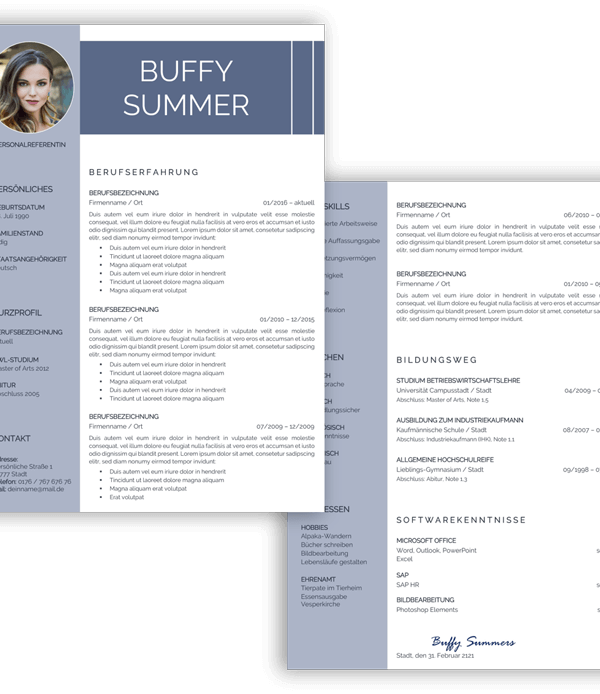 Lebenslaufvorlage modern download