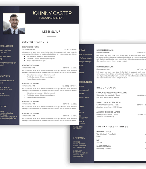 Lebenslaufvorlage modern kaufen