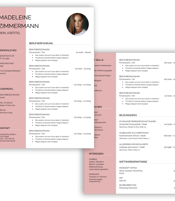 Lebenslaufvorlage modern download