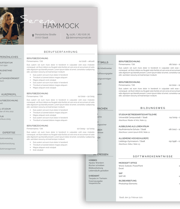 Lebenslaufvorlage kreativ Download