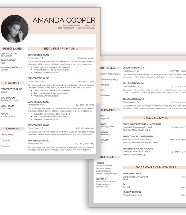 Lebenslaufvorlage kreativ Download
