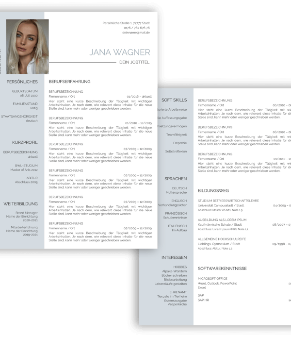 Moderne Lebenslauf Vorlage professionell
